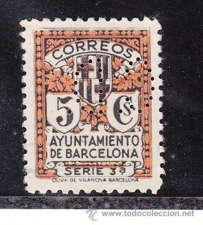 Sellos: ,,perforado c 14 c.d. (al reves) &iquest;?, barcelona, - Foto 1