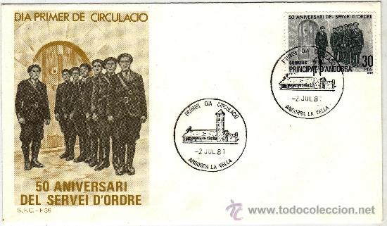 Sellos: SOBRE PRIMER DIA PRINCIPAT DANDORRA 1981 - Foto 1