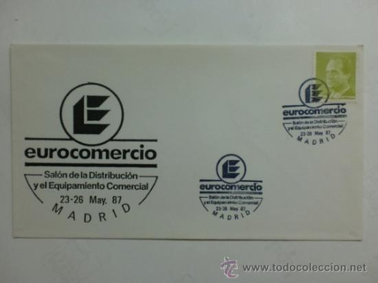 Sellos: SOBRE DE MADRID. MATASELLOS DE 1987. EUROCOMERCIO. - Foto 1