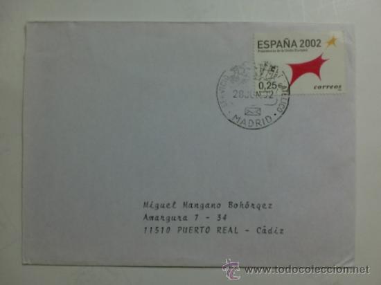 Sellos: SOBRE CON MATASELLOS DE MADRID 1992. - Foto 1
