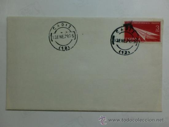 Sellos: SOBRE CON MATASELLOS DE CADIZ 1979. - Foto 1