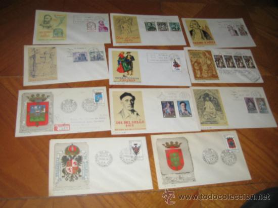 Sellos: 52 sobres diferentes de Espa&ntilde;a. Primer dia. - Foto 2