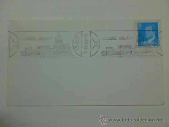 Sellos: SOBRE CON MATASELLOS DE AVILA 1987. &iquest;CONOCE AVILA? - Foto 1