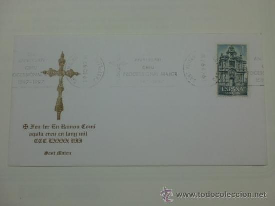 Selos: SOBRE CON MATASELLOS DE SAN MATEU, CASTELLON 1997. ANIVERSARI CREU PROCESSIONAL MAJOR.