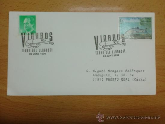 Briefmarken: SOBRE CON MATASELLOS DE VILLAROS 1996. VILLAROS TERRA DEL LANGOSTI.