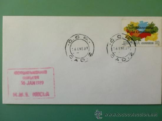 Sellos: SOBRE CON MATASELLOS DE CADIZ 1989. - Foto 1