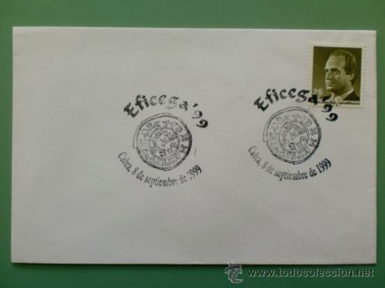 Sellos: SOBRE CON MATASELLOS DE CABRA 1999. EXFICEGA 99. - Foto 1