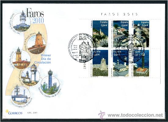 Sellos: Sobre Primer Dia - FAROS, EDIFIL:. 4594 - Foto 1