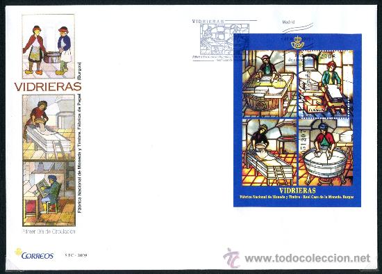 Sellos: Sobre Primer Dia - VIDRIERAS, Ed. 4491 - Foto 1