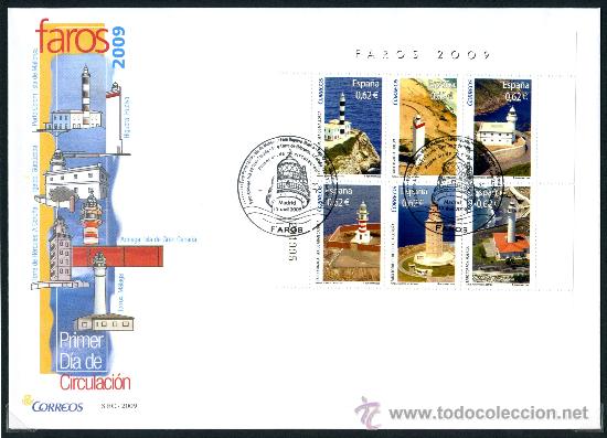 Sellos: Sobre Primer Dia - FAROS, Ed. 4483 - Foto 1