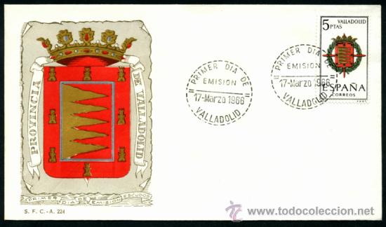 Sellos: Sobre Primer Dia - Escudo VALLADOLID - Foto 1