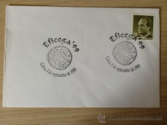 Sellos: SOBRE CON MATASELLOS. CABRA. 1999. EFICESA&acute;99. - Foto 1