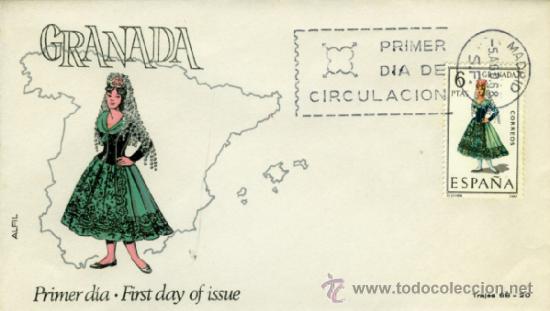 Sellos: GRANADA. TRAJE TIPICO PROVINCIAL. - Foto 1