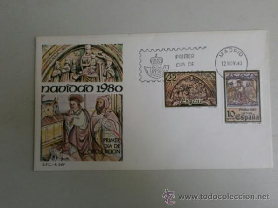 Stamps: SELLOS PRIMER DIA DE CIRCULACION NAVIDAD 1980 SOBRE-022