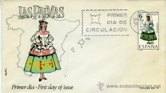 Sellos: LAS PALMAS. TRAJE REGIONAL. - Foto 1