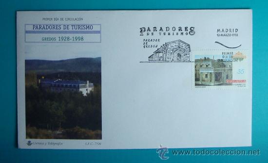 Sellos: SOBRE PRIMER DIA CIRCULACION, 1998, PARADORES DE TURISMO, GREDOS, 1928 - 1998, MATASELLOS MADRID