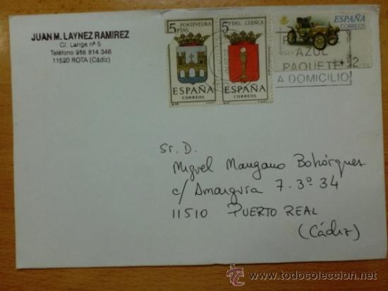 Sellos: SOBRE CON MATASELLOS ROTA 2002. - Foto 1