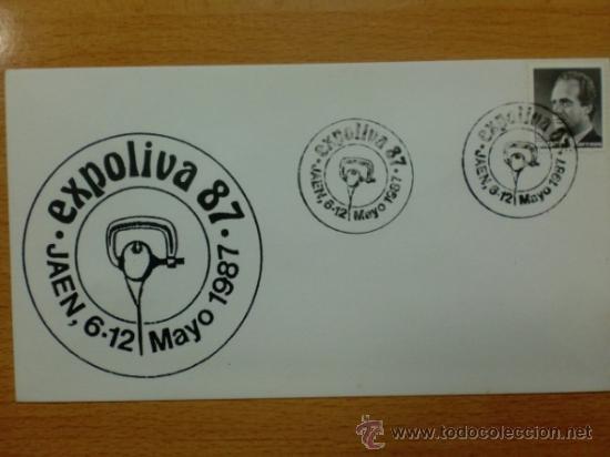 Sellos: SOBRE CON MATASELLOS DE JAEN. 1987. EXPOLIVA 87. - Foto 1