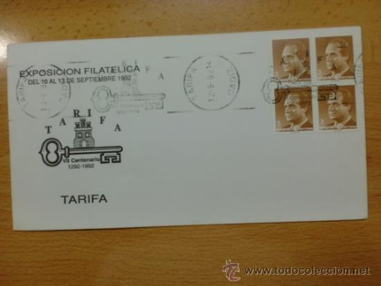 Stamps: SOBRE CON MATASELLOS DE TARIFA. 1992. EXPO. FILAT. TARIFA VII CENTENARIO.