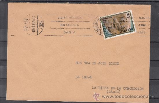 Stamps: 1980 rodillo  18 malaga circulado, visite malaga en semana santa