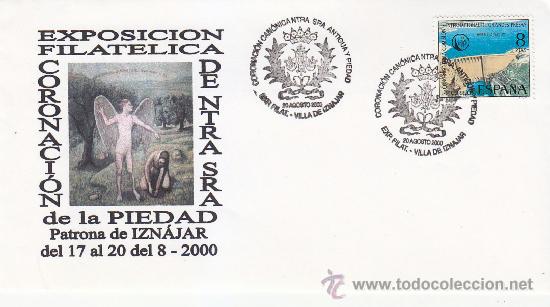 Sellos: NTRA SRA ANTIGUA Y PIEDAD CORONACION CANONICA, IZNAJAR (CORDOBA) 2000. MATASELLOS RARO SOBRE MOD 2