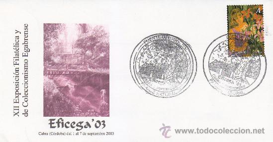 Sellos: FUENTE DEL RIO PARAJE NATURAL EFICEGA, CABRA (CORDOBA) 2003. MATASELLOS SOBRE CANAL DEL RIO CABRA