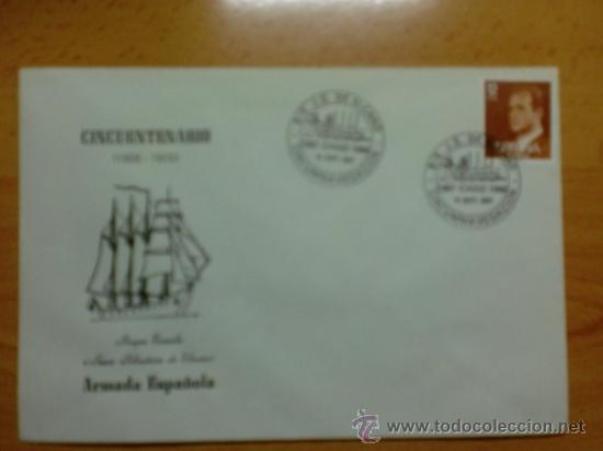 Sellos: SOBRE CON MATASELLOS DE 1978. B/E JS. DE ELCANO. 50 ANIVERSARIO. - Foto 1