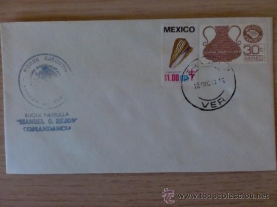 Briefmarken: SOBRE CON MATASELLO. VERACRUZ, MEXICO. 1988. ARMADA DE MEXICO. BUQUE PATRULLA MAUEL C. REJON.