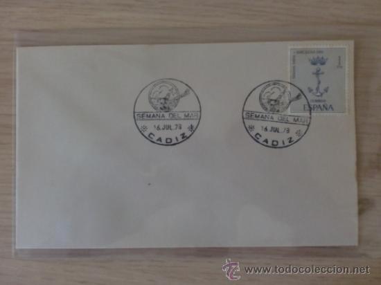 Sellos: SOBRE CON MATASELLOS.  CADIZ. 1978. SEMANA DEL MAR. - Foto 1