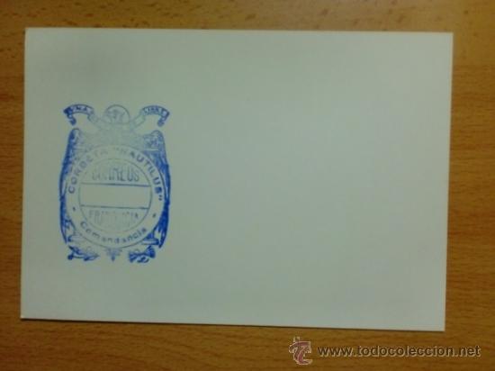 Stamps: TARJETA CON SELLO DE LA CORBETA NAUTILUS.