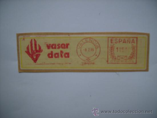 Sellos: FRANQUEO MECANICO N&ordm; 18195-VASER DATA,VALENCIA - Foto 1