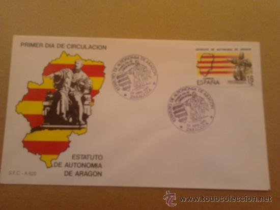 Sellos: Sobre primer dia ,Estatuto de Aragon 1984 - Foto 1