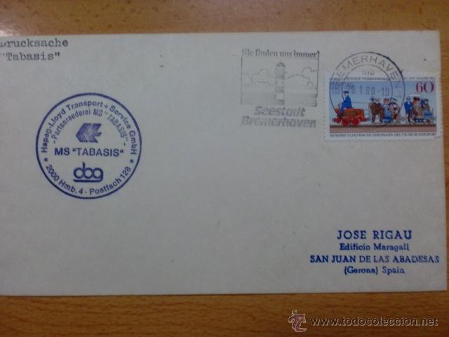 Timbres: SOBRE CON MATASELLO. BREMERHAVEN. 1980. SLE FINDEN UNS IMMER, SEESTADT BREMERHAVEN.