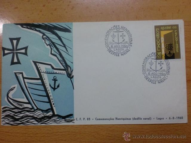 Sellos: SOBRE CON MATASELLO. PORTUGAL, CTT LAGOS. 1960. COMEMORACAOES HENRIQUINAS, DESFILE NAVAL.