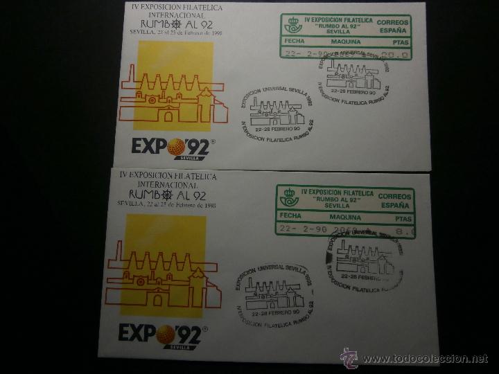Sellos: ATM-FRAMA-IV EXPO.INTERNACIONAL RUMBO AL 92-SEVILLA 1990-EXPO 92
