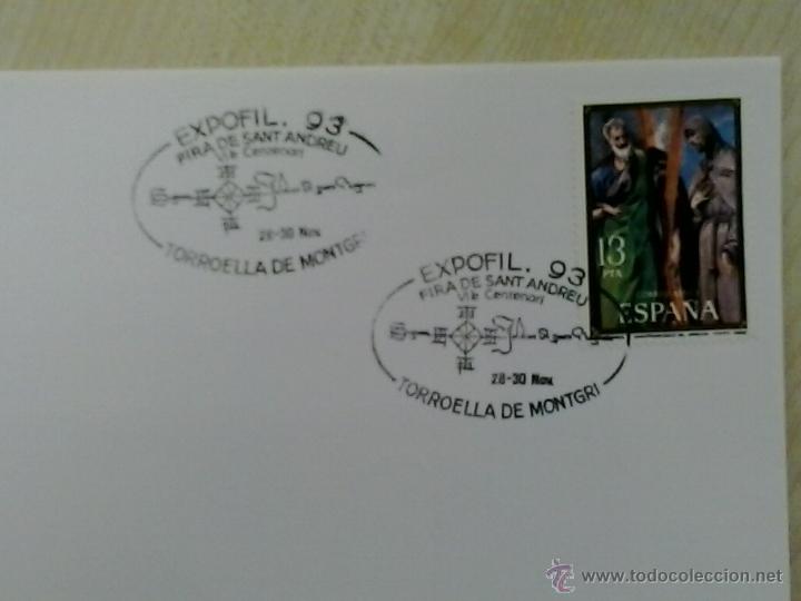 Stamps: MATASELLO EXPOFIL. 93 - VI CENTENARIO DE LA FERIA DE SANT ANDREU - TORROELLA DE MONTGR&Iacute;
