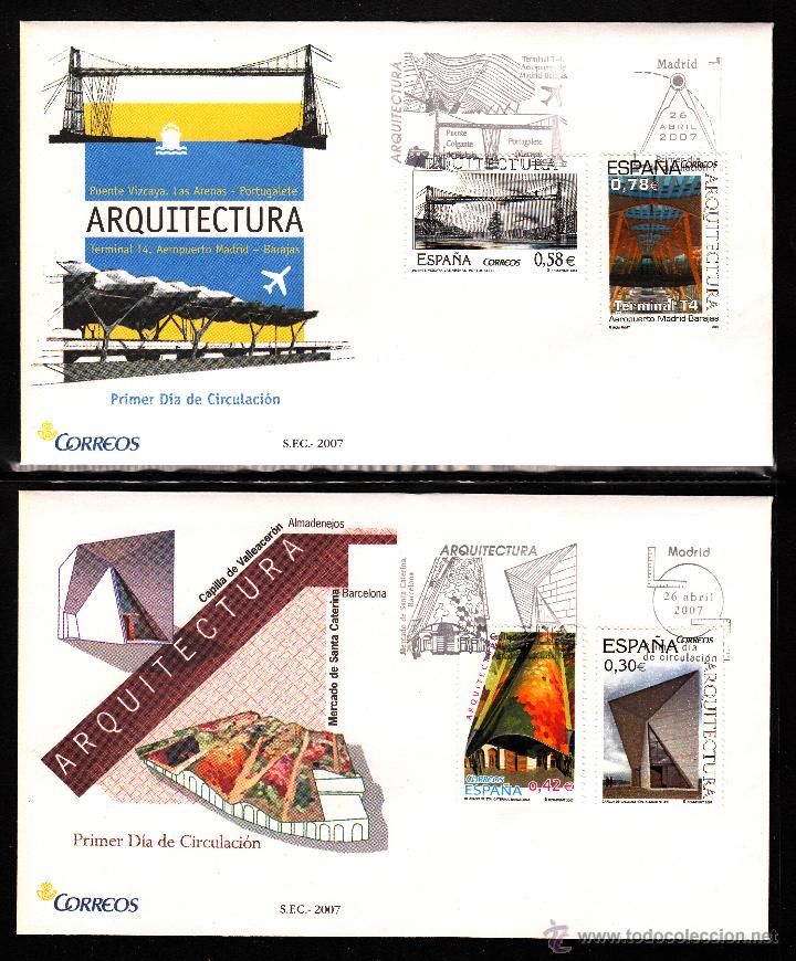 Sellos: ESPA&Ntilde;A SPD 4323/28 - A&Ntilde;O 2007 - ARQUITECTURA - Foto 1