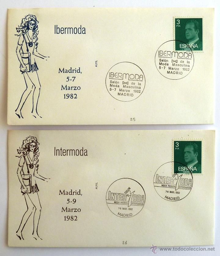 Sellos: SOBRE FILATELICO IBERMODA E INTERMODA. MADRID 1982. DOS SOBRES. - Foto 1