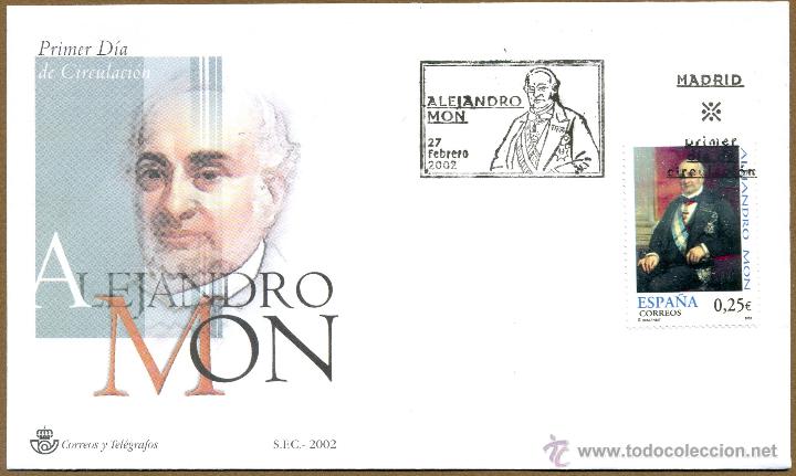 Sellos: Sobre Primer Dia (SPD) - ALEJANDRO MON Ed. 3882 - Foto 1