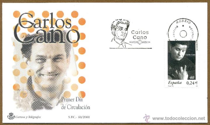 Sellos: Sobre Primer Dia (SPD) 2001 - CARLOS CANO Ed. 3841 - Foto 1
