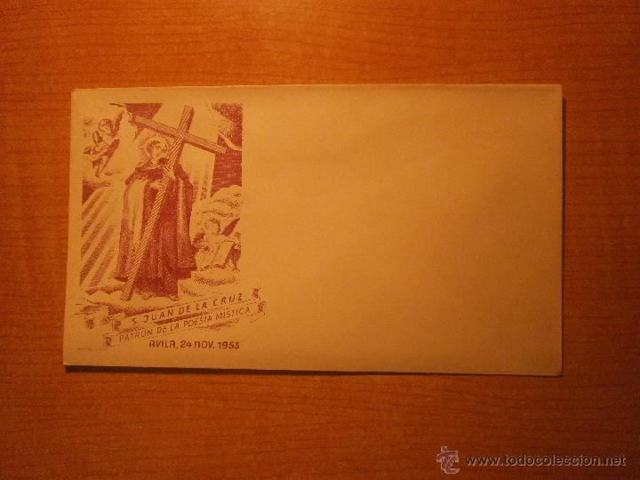 Stamps: SOBRE S. JUAN DE LA CRUZ PATRON DE LA POESIA MISTICA AVILA , 24 NOV. 1953 ALFIL . BARCELONA