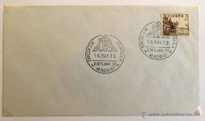 Sellos: SOBRE CON MATASELLO EXFILMA 73. MADRID 1973. - Foto 1