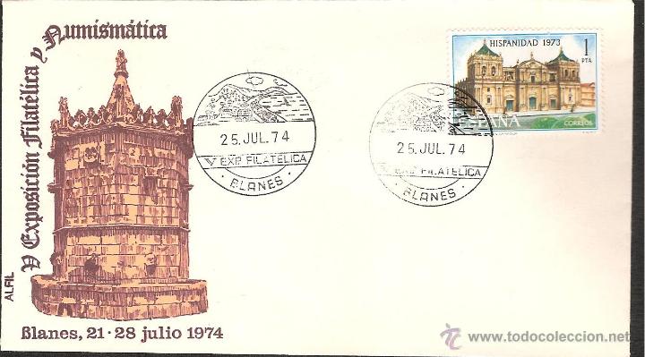 Sellos: MATASELLOS BLANES 1974 EXP.FILATELICA - Foto 1