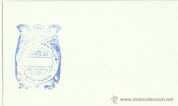 Sellos: TARJETA CON MATASELLOS. CORBETA NAUTILUS. COMANDANCIA. - Foto 1