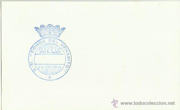 Sellos: TARJETA CON MATASELLOS. B/D CONDE DEL VENADITO. - Foto 1