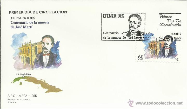 Sellos: ESPA&Ntilde;A SPD CENTENARIO MUERTE DE JOSE MARTI - Foto 1