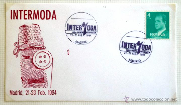 Sellos: SOBRE FILATELICO INTERMODA. MADRID 1984. - Foto 1