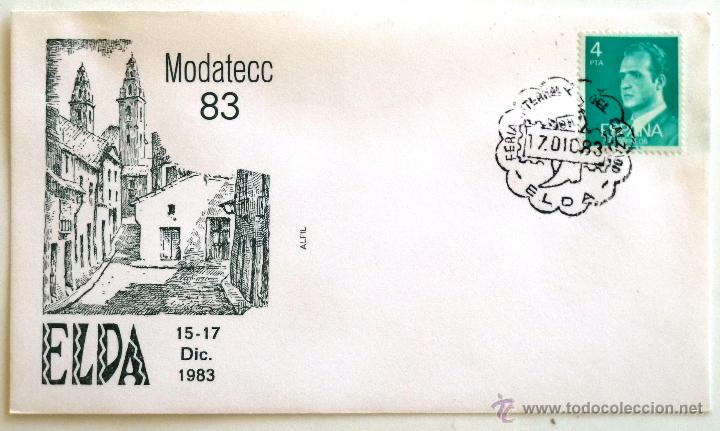 Sellos: SOBRE FILATELICO MODATECC 83. ELDA 1983. - Foto 1