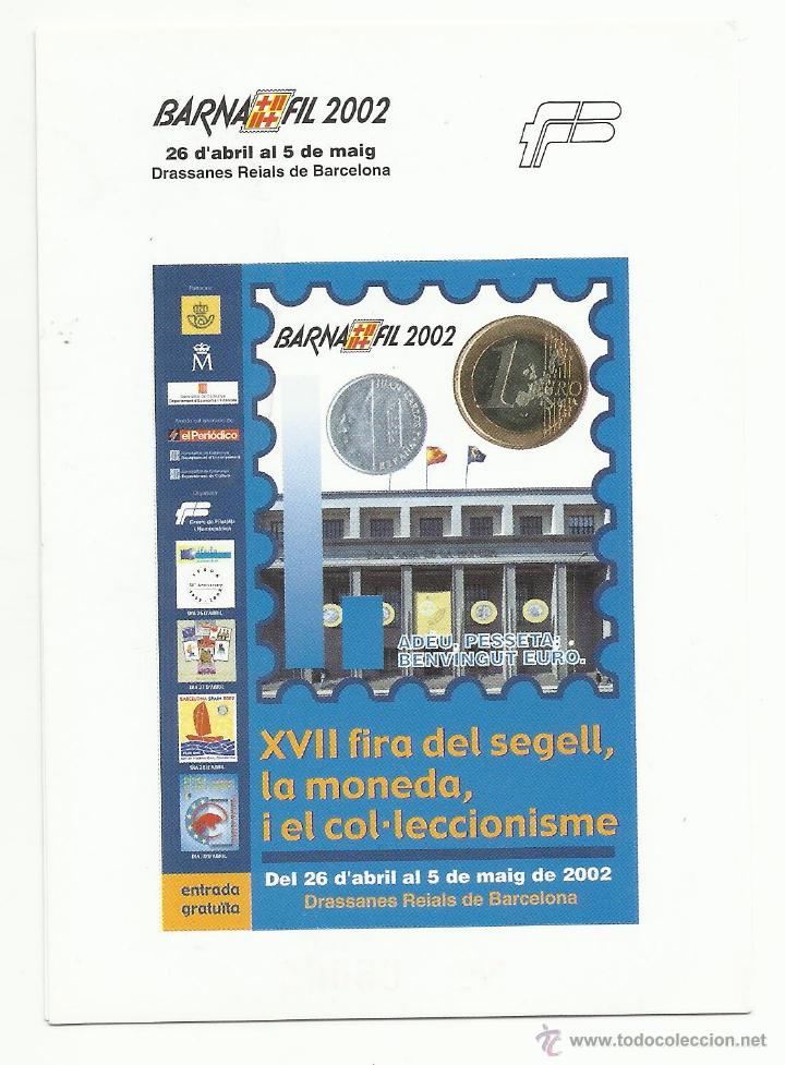 Sellos: entrada de barnafil 2002 barcelona numerada al dorso - Foto 1