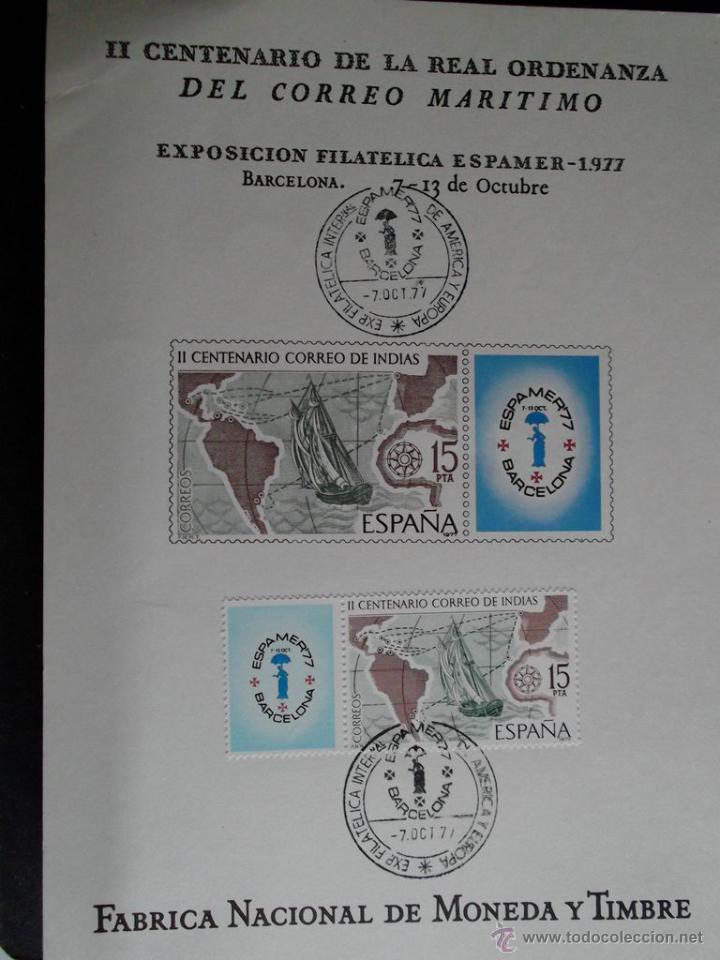 Selos: Espa&ntilde;a. SPD . Matasello sobre cartulina 14,5 x 21 cm. Exp. Filat&eacute;lica Internacional de Am&eacute;rica y Eur